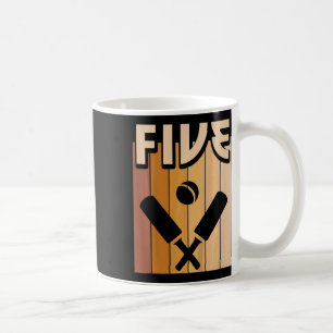 5-jähriger Cricket-Geburtstagsjunge Mädchen 5. Geb Kaffeetasse
