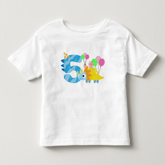 5-jähriger Dinosaurier zum Geburtstag Kleinkind T-shirt (Vorderseite)