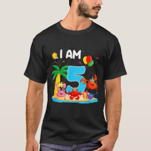 5-jähriger Krabbenliebhaber 5. Krabben-Thema Stran T-Shirt