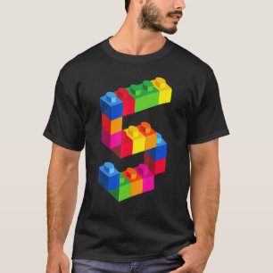 5-jähriges Gebäude blockiert Geburtstagskorb 5. T-Shirt