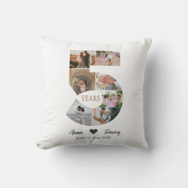 5-jähriges Hochzeitstag Kissen