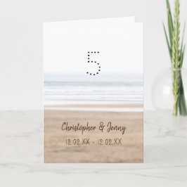 5. Jubiläum der Hochzeit am Surfstrand Karte