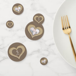 5. Jubiläum der Holzhochzeit Herz und Foto Konfetti