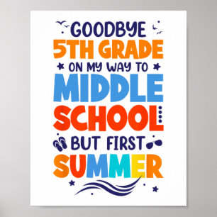 5. Klasse auf dem Weg zur Mittelschule, aber erste Poster
