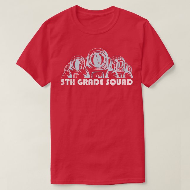 5. Klasse Boys Squad Zurück zur Schule Astronauten T-Shirt (Design vorne)