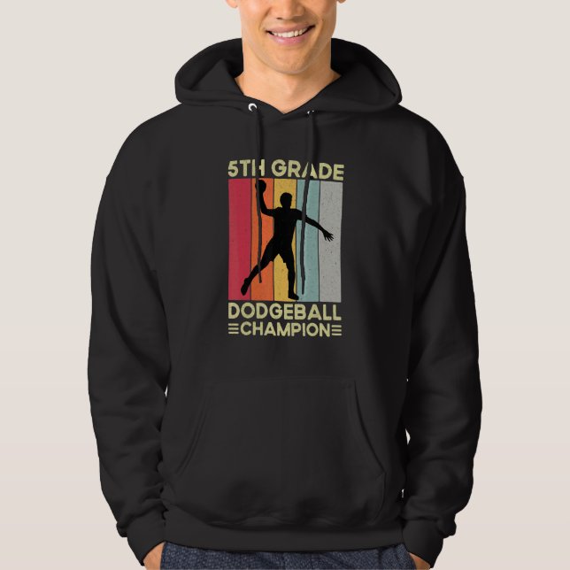 5. Klasse Dodgeball Player Retro Kids Dodgeball Hoodie (Vorderseite)
