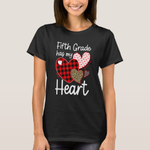 5. Klasse hat mein Herz Sweeties Leopard Kariertes T-Shirt