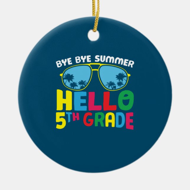 5. Klasse Lehrer Hallo 5. Klasse Keramik Ornament (Vorne)