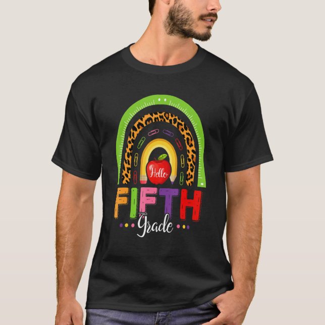 5. Klasse Leopard Regenbogen Hallo zurück zum Tee  (Vorderseite)