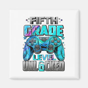5. Klasse Level freigeschaltete Spiele Gamer Junge Magnet