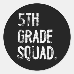 5. Klasse Squad Ck Zur Schule Schüler Lehrer Runder Aufkleber