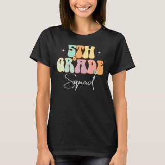 5. Klasse Squad Retro Groovy Happy Erster Tag der T-Shirt