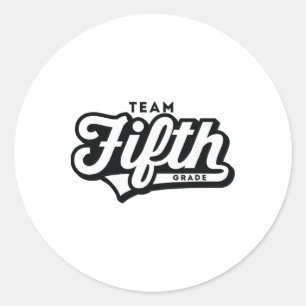 5. Klasse Team Schule Lehrer Fünfte Bysebyll-Stil Runder Aufkleber