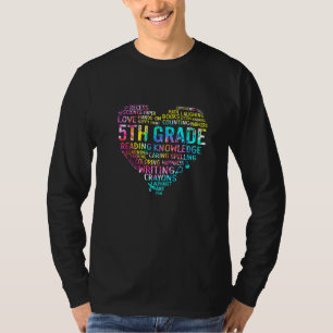 5. Klasse Team Tie Dye Herz Zurück zur Schule T-Shirt