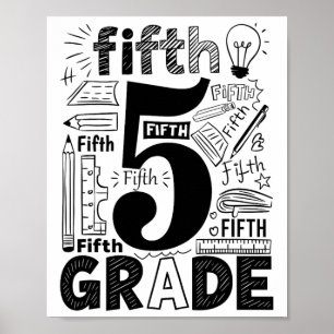 5. Klasse Typografie-Team Lehrer der fünften Klass Poster