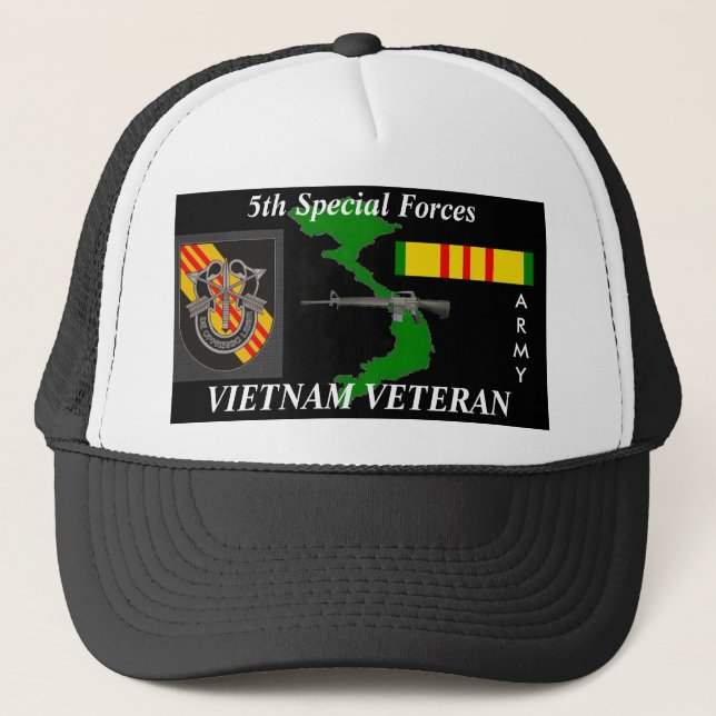 5. Kraft-Vietnam-Veteranen-Ball-Kappen Truckerkappe (Vorderseite)