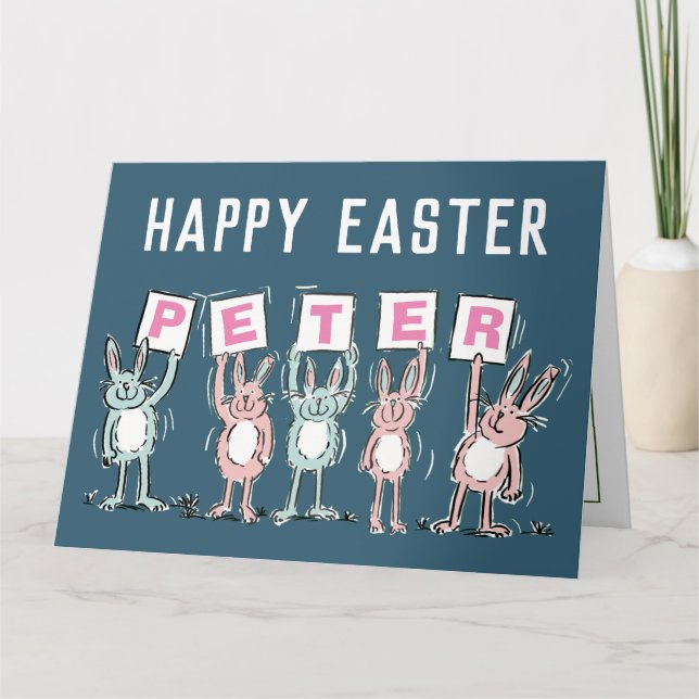 5 Letter Name Happy Oaster Card Karte (Vorderseite)