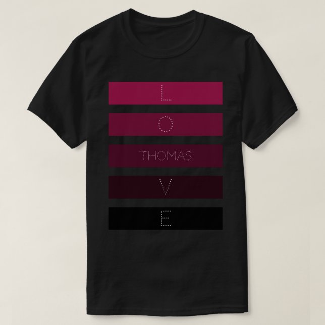 5 Lila schwarze Streifen Personalisierter Name T-Shirt (Design vorne)