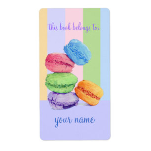 5 Macarons Étiquette plaque