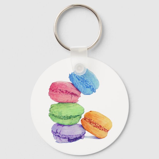 5 Macarons-Schlüsselanhänger Schlüsselanhänger (Vorderseite)