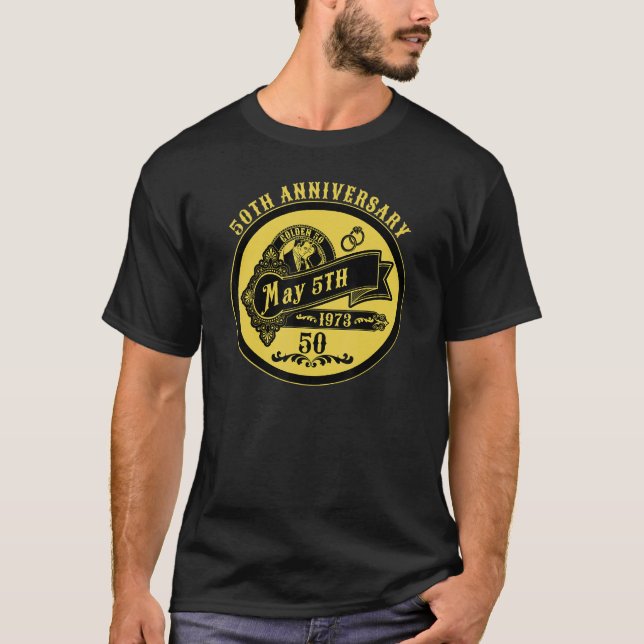 5. Mai, 50. Hochzeitstag T-Shirt (Vorderseite)