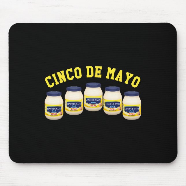 5 Mayonnaise Jars Funny Cinco De Mayo Mousepad (Vorne)