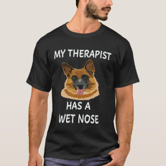 5 Mein Therapeut hat einen nassen deutschen Schäfe T-Shirt