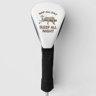 5 Minuten mehr Lustiges Faultier-Shirt Schlaf Napp Golf Headcover