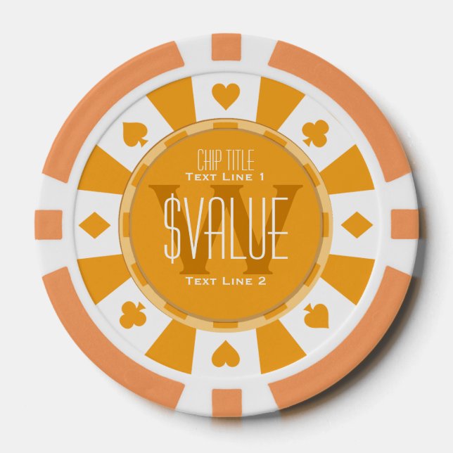 5 Möglichkeiten zur Personalisierung Ihres klassis Pokerchips (Vorderseite)