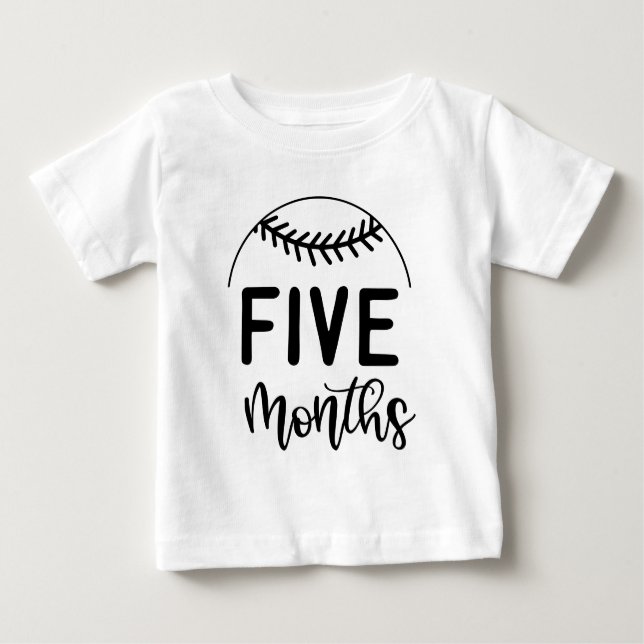 5 Monate Baseball Baby Milestone - T-shirt (Vorderseite)