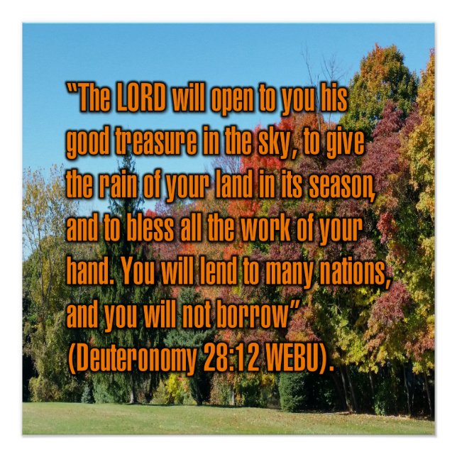5. Mose 28:12 WEBU Poster (Vorderseite)