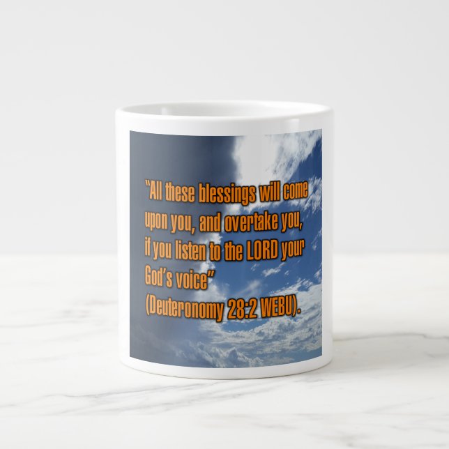 5. Mose 28:2 WEBU Tasse (Vorderseite)