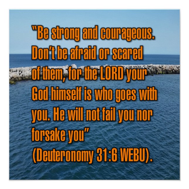5. Mose 31:6 WEBU Poster (Vorderseite)