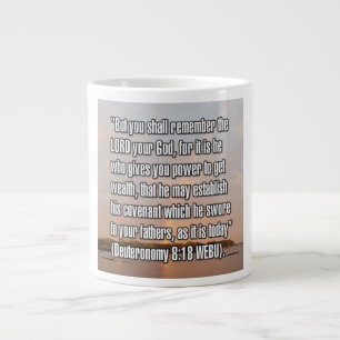 5. Mose 8:18 WEBU Mug Jumbo-Tasse
