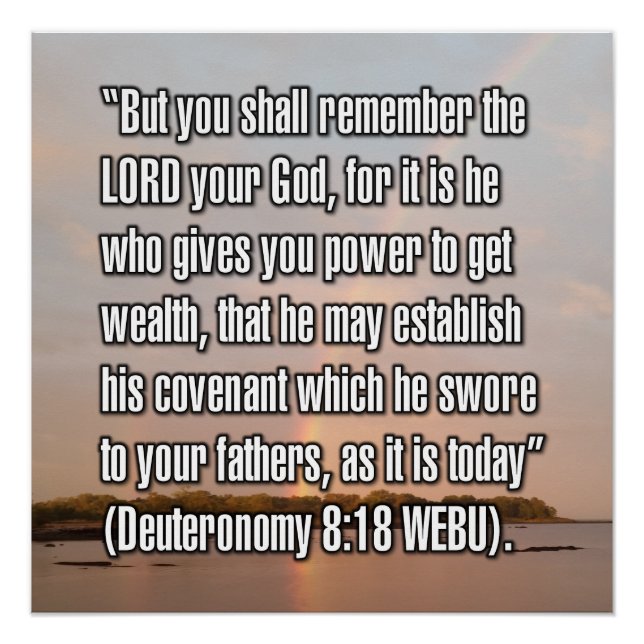 5. Mose 8:18 WEBU Poster (Vorderseite)
