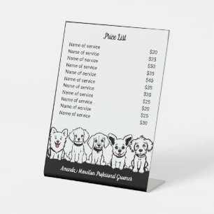 5 Niedliche Hunde Berufliche Preise für Hunde Sockelschild
