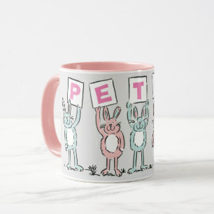 5 Nom De Lettre Avec Lapins Amusants Mug