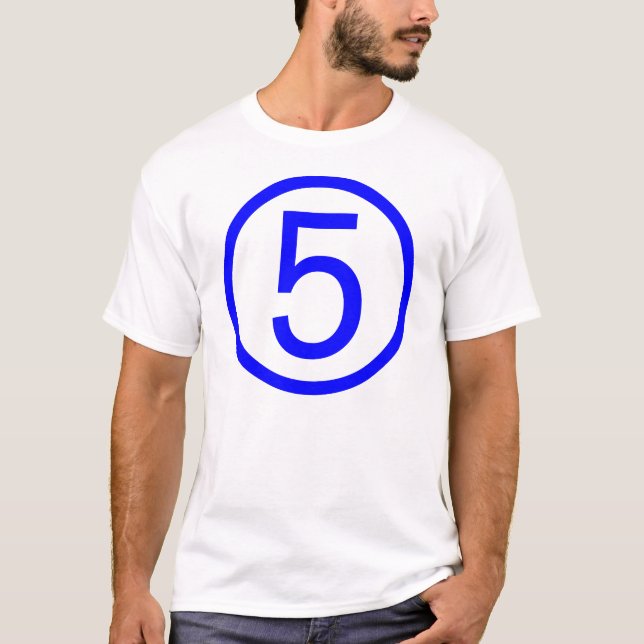 5, Nummer fünf T-Shirt (Vorderseite)
