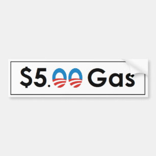 $5 Obama Gas Autoaufkleber