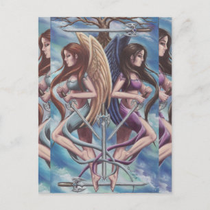 5 of Swords Postcard Tarot Postcard Postkarte