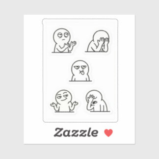 5 Pack Meme Stickers | Sarcastic Reaction Faces Aufkleber