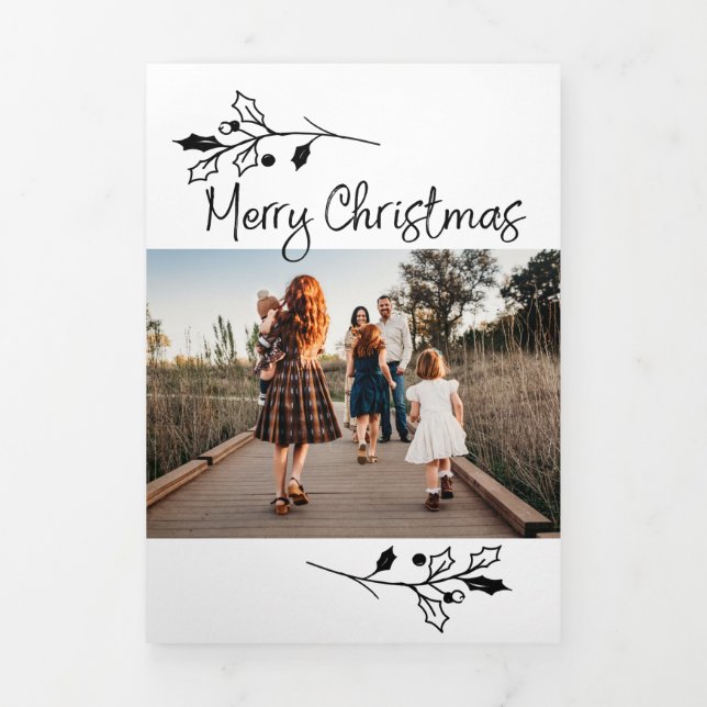 5 Photo Carte de Noël triple minimum (Page de couverture)