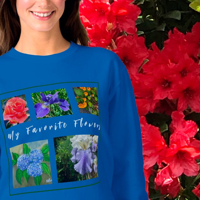 5-Photo Mon Fleurs Favorites Modèle Sweatshirt (Créateur téléchargé)