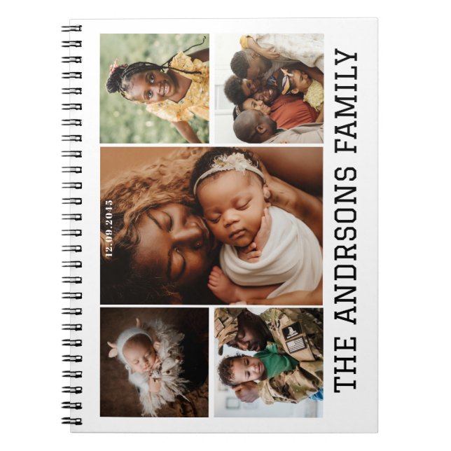 5 photos famille Carnet photo Spiral (Devant)