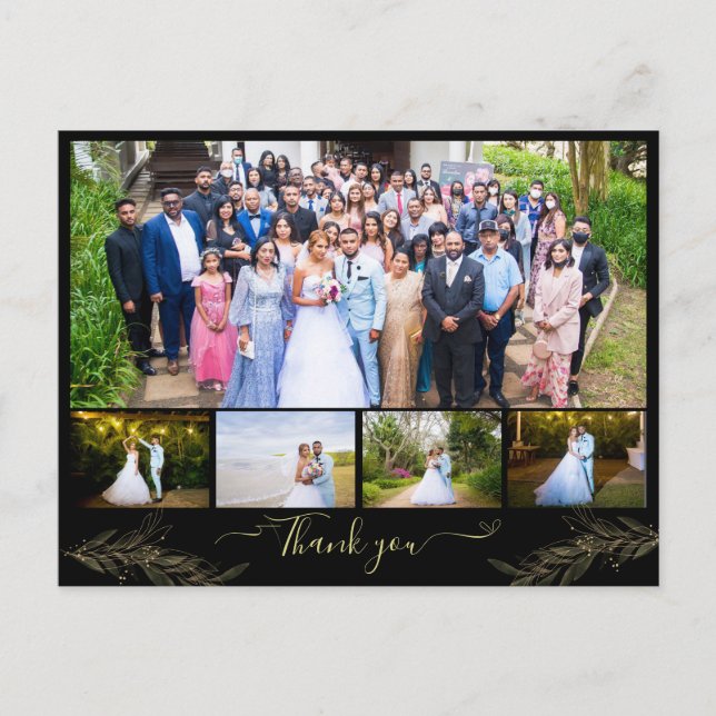 5 photos modèle carte de remerciements personnalis (Devant)