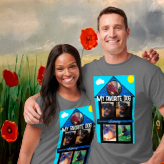 5-Platz-Foto-Slots Vorlagenfavorit Pet-T - Shirt