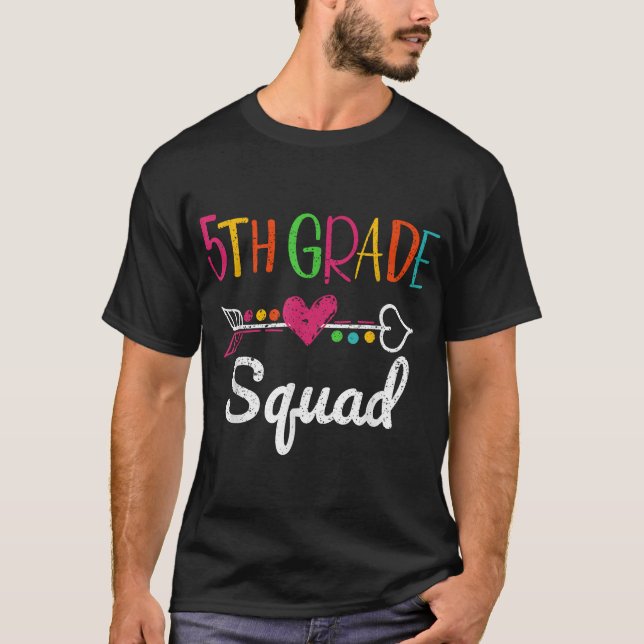 5. Platz-Platz-Sechstes Lehrerteam T-Shirt (Vorderseite)