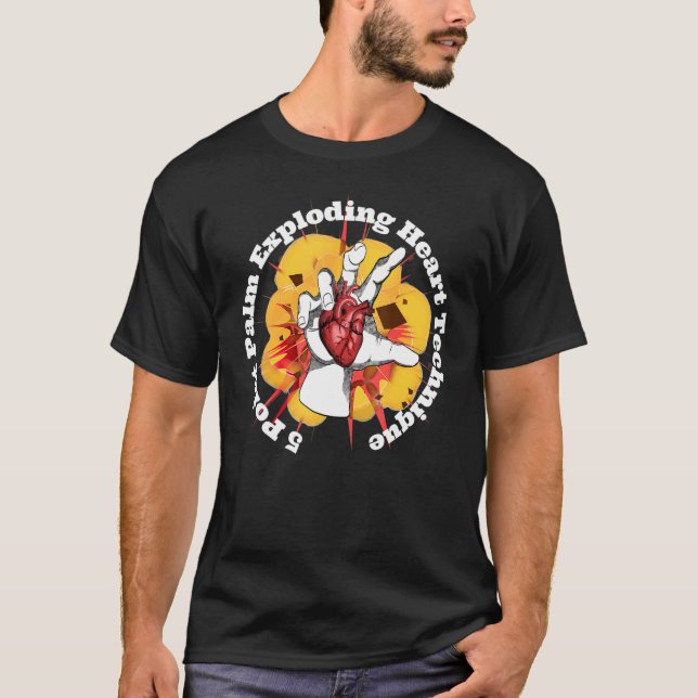 5 Point Palm Explosion Herztechnik T-Shirt (Vorderseite)