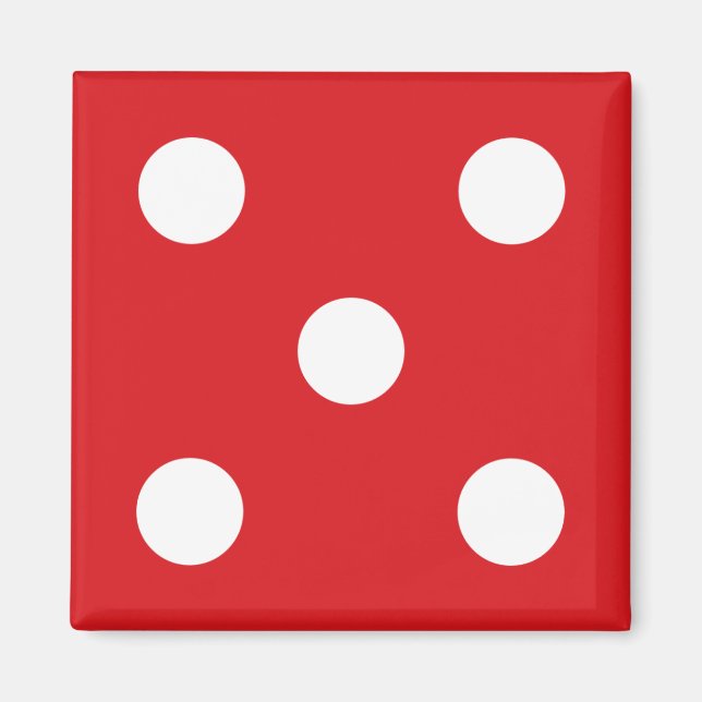 5 Red Dice Magnet (Vorne)