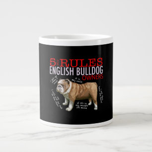 5 Regeln für die Bulldogge-Besitzer Bulldog-Vater- Jumbo-Tasse